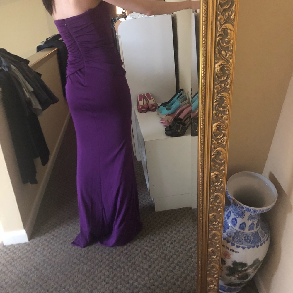 Badgley Mischka Purple embellished evening Gown - Picture 3 of 4